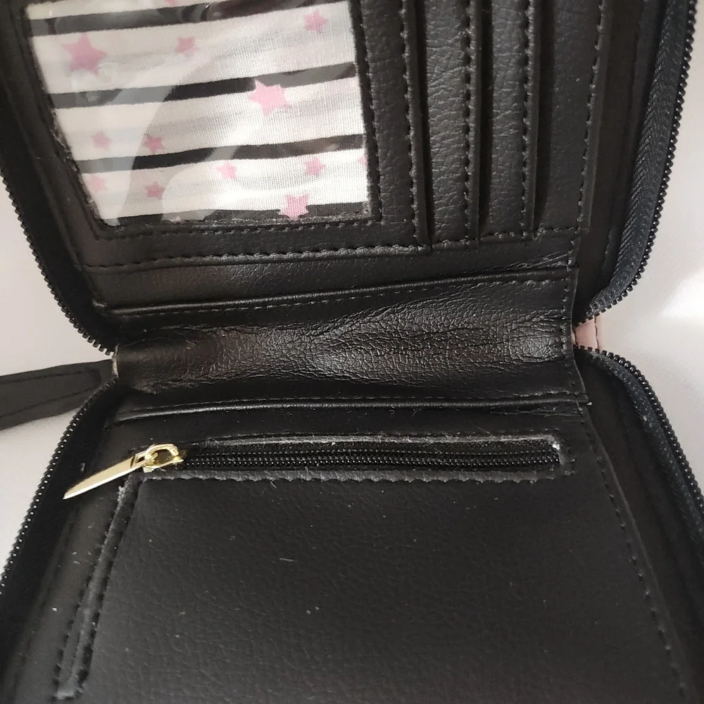 Betsey Johnson Pink and Black Cat Wallet - Picture 4 of 8